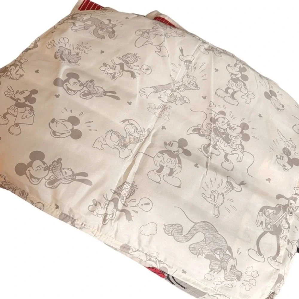 Disney Mickey Mouse Quilted Queen Comforter & 2 Pillow Shams Retro Kidcore
